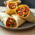 Wraps met kip en tomatensaus
