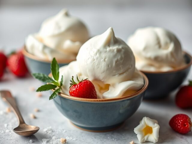 Yoghurtijs — AI-gegenereerde illustratie