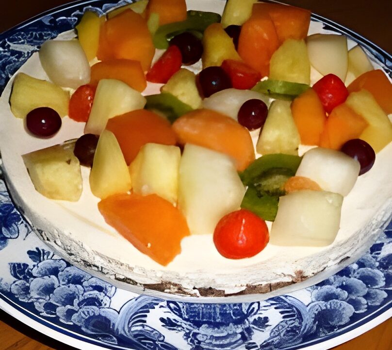 Yoghurttaart met vers fruit (no bake)