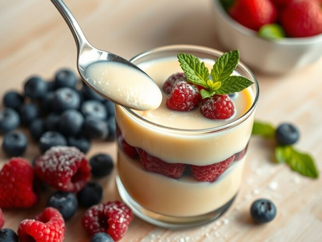 Zabaglione met verse bessen