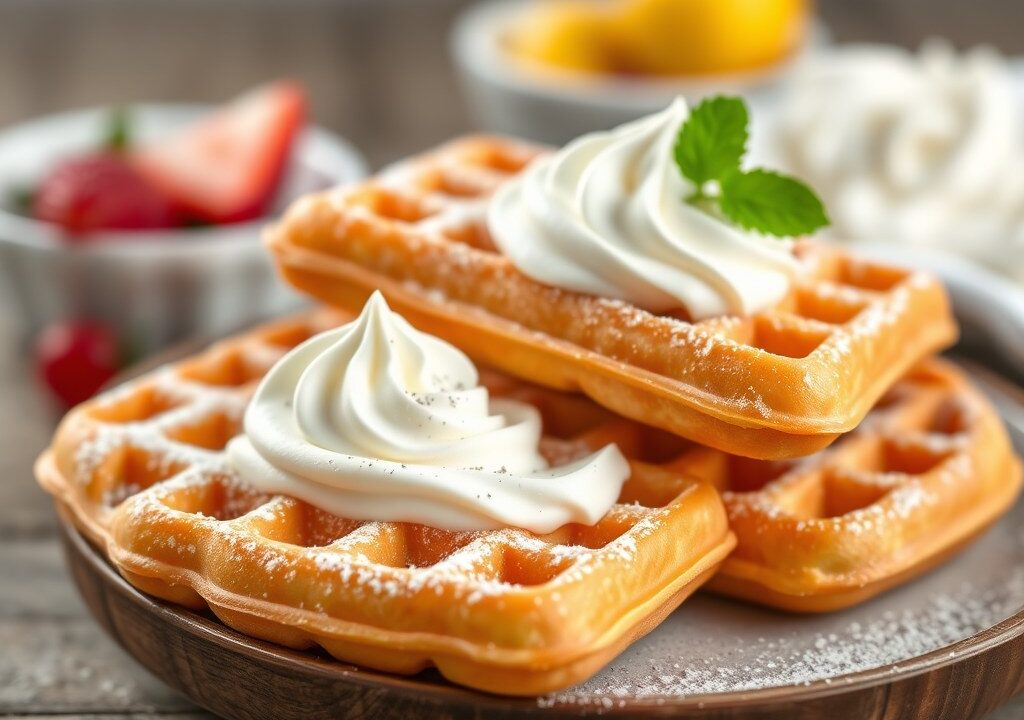 Zachte wafels — AI-gegenereerde illustratie
