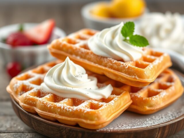 Zachte wafels — AI-gegenereerde illustratie