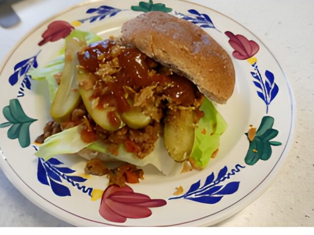 Zalig broodje Sloppy Joe van PG met BBQ-SAUS……