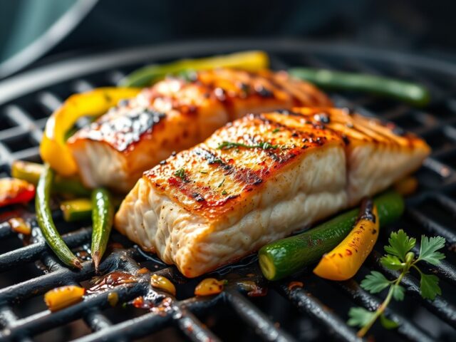 Zalm (BBQ) — AI-gegenereerde illustratie