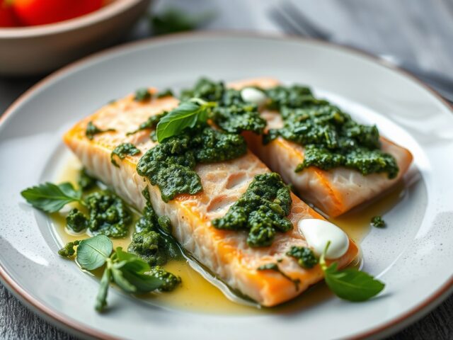 Zalm en pangasius met een Italiaans tintje