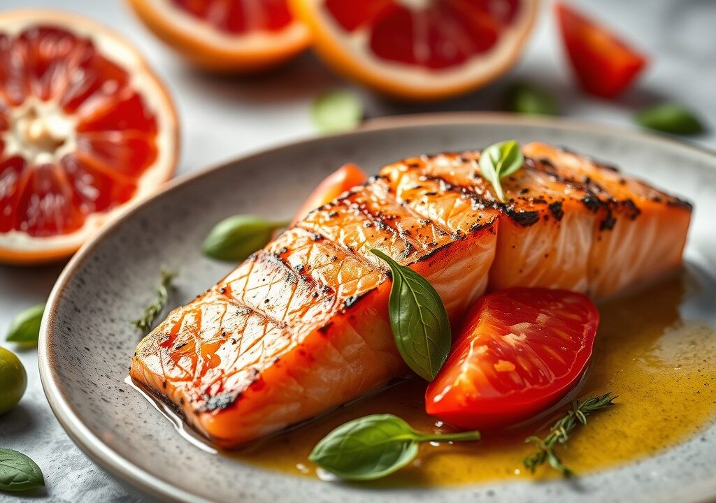Zalm exotique, AI-gegenereerde illustratie