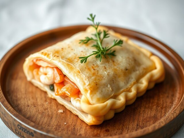Zalm garnalen strudel