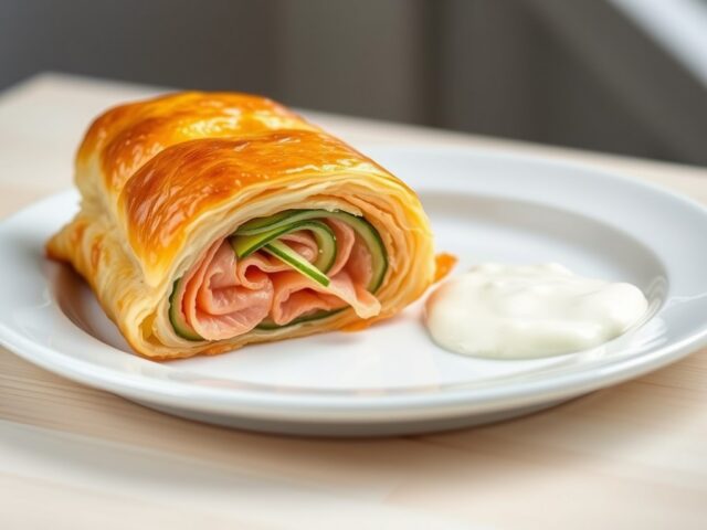 Zalm in korstdeeg