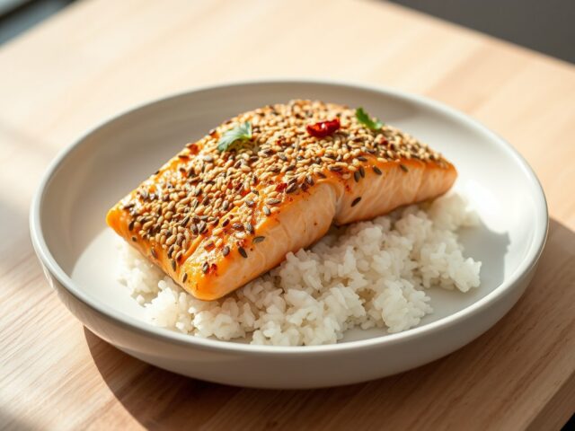 Zalm in sesamkorstje