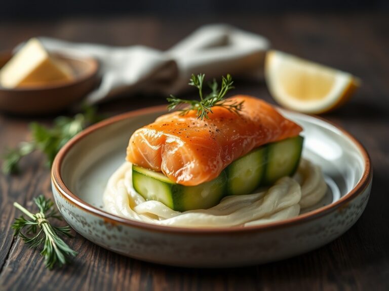 Zalm komkommer hapje