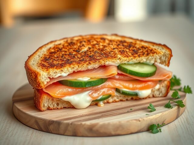 Zalm limoen tosti