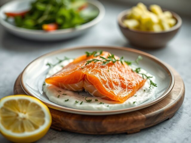 Zalm met peer