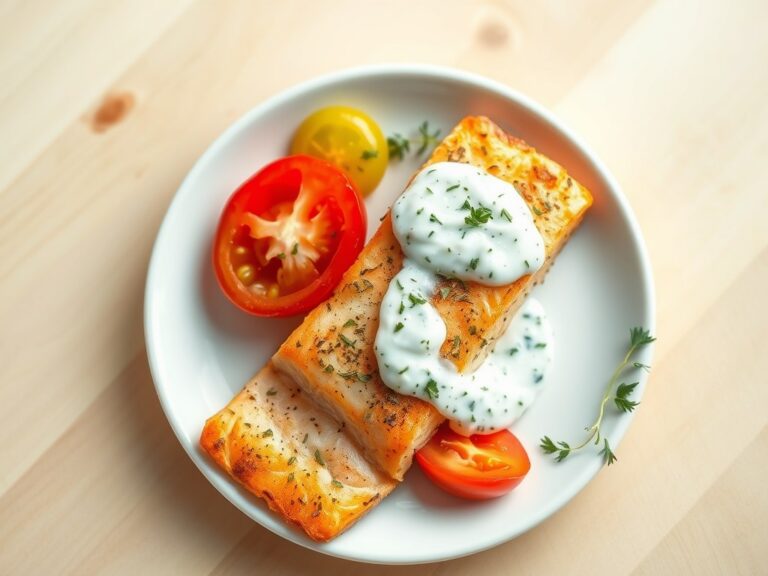 Zalm met tzaziki