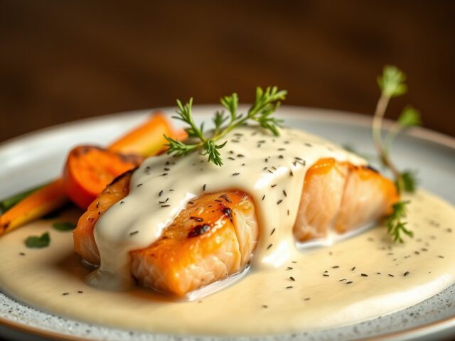 Zalm met witte botersaus