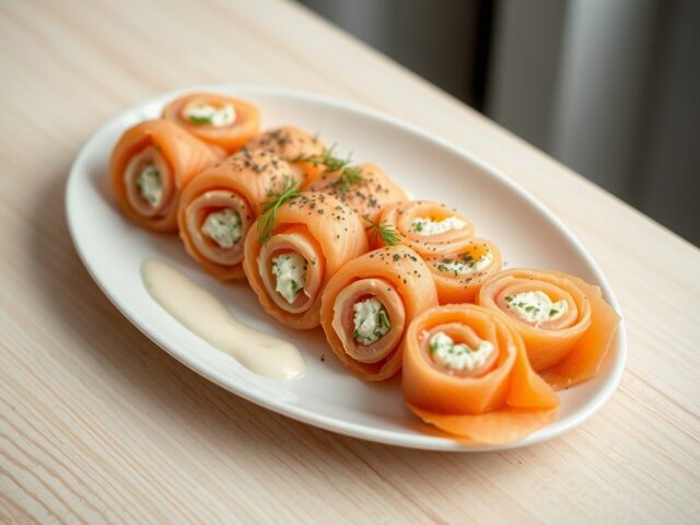 Zalm rolletjes