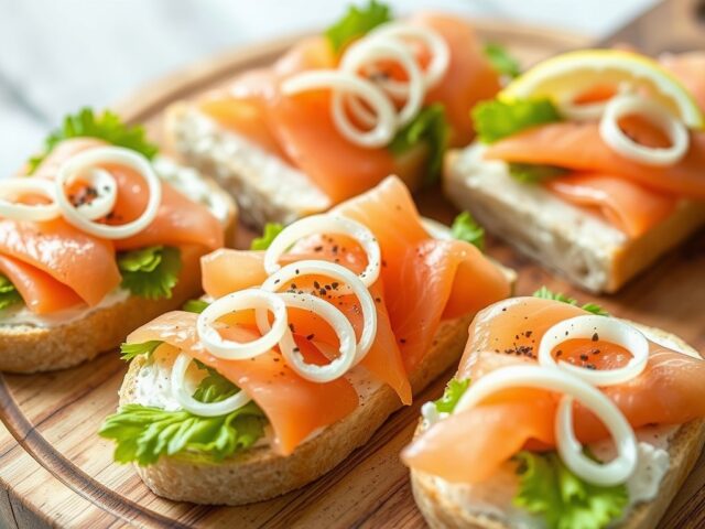 Zalm sandwichrepen