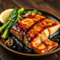 Zalm (Zeebaars) met gewokte Pak Choy