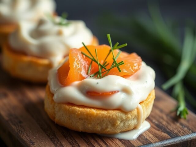 Zalmbonbon met mierikswortel mayonaise