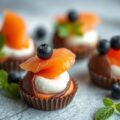 Zalmbonbons met mascarponevruchtenvulling