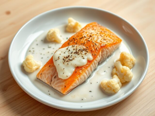 Zalmfilet met bloemkool