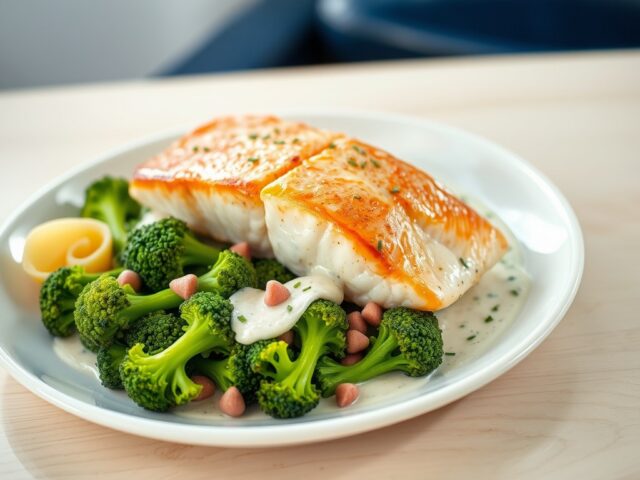 Zalmfilet met broccoli