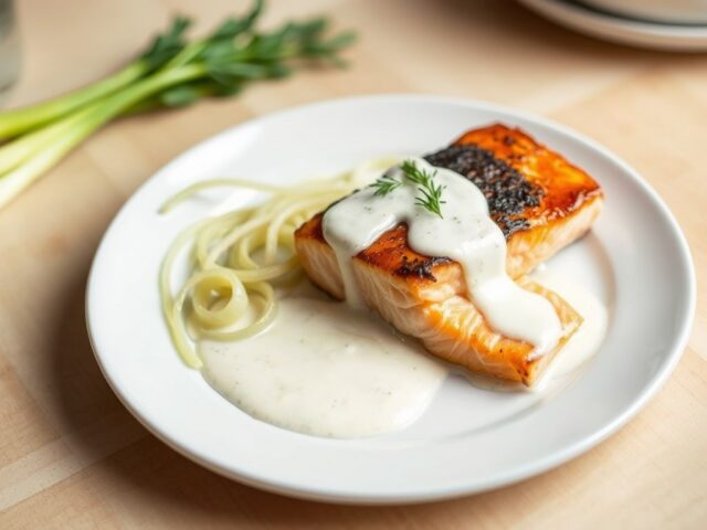 Zalmfilet met mascarpone