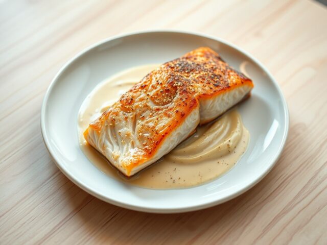 Zalmfilet met prei