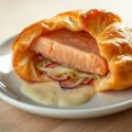 Zalmfilet op bladerdeeg