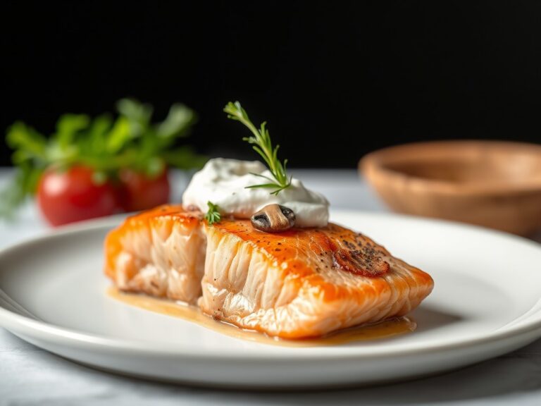 Zalmfilets met oesterzwammen