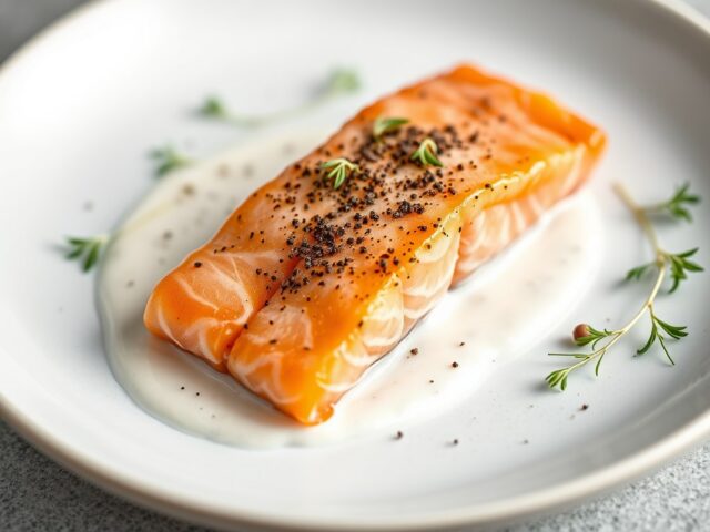 Zalmmoten met zuringsaus