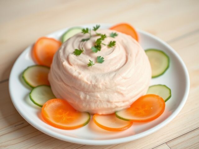 Zalmmousse in vorm