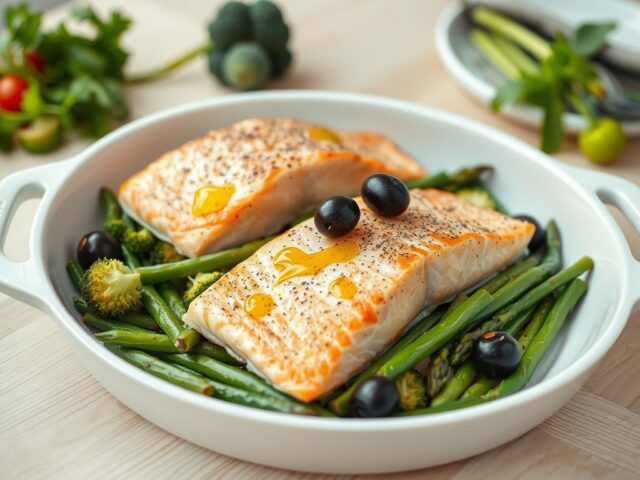 Zalmovenschotel met groenten (O’Kelly fish)