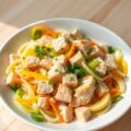Zalmsalade met vinaigrettesaus