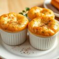 Zalmsoufflés met kruiden