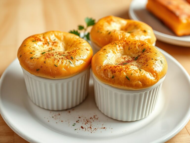 Zalmsoufflés met kruiden