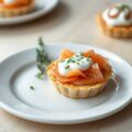 Zalmtaartje met lavendelroom