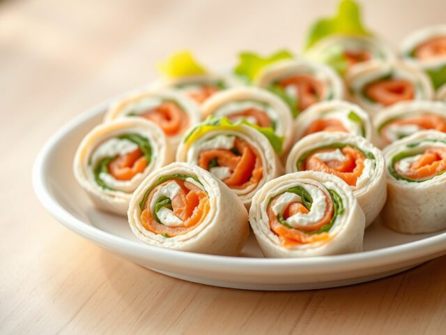Zalmwraps als borrelhapjes