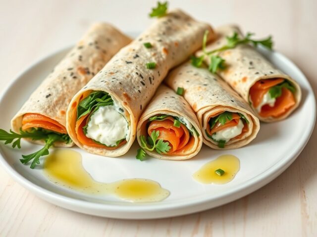 Zalmwraps met kruidencrème