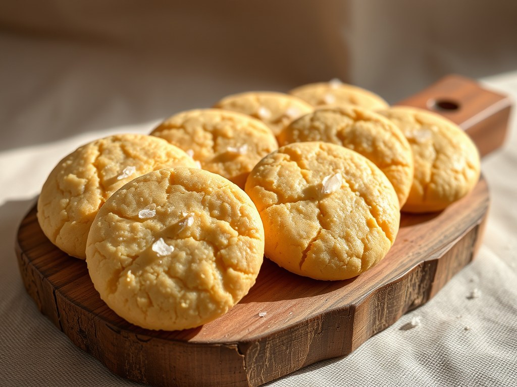 Zandkoekjes met fleur de sel, AI-gegenereerde illustratie