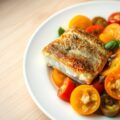 Zeebaars met gekruide Tomaten