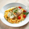 Zeebaars met gremolata en tagliatelle