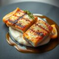Zeebarbeel met lookpuree, venkel en bouillabaissejus