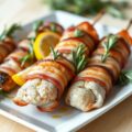 Zeeduivelspiesjes met bacon en rozemarijn