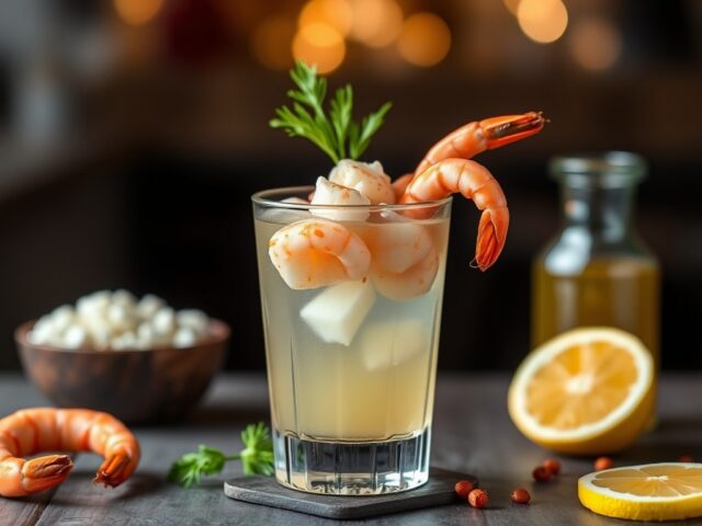 Zeevruchtencocktail — AI-gegenereerde illustratie