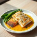 Zeewolf met peultjes en citrus-basilicumsaus
