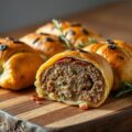 Zelf gebakken gehaktbroodjes met provencaalse kruiden