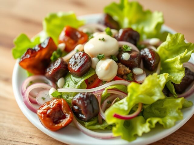 Zeven lagen salade — AI-gegenereerde illustratie