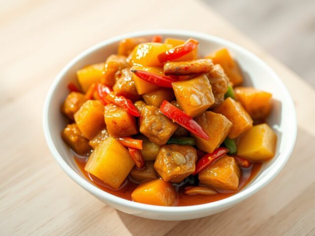 Zoet-zure Quorn met ananas en paprika