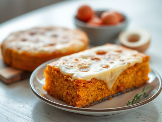 Zoete aardappelcake — AI-gegenereerde illustratie