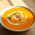 Zoete aardappelsoep met truffel